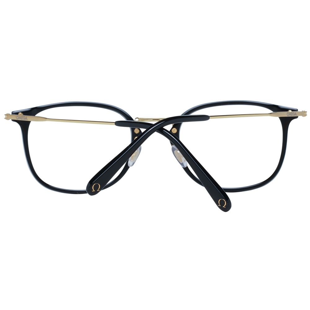 Omega Black Men's Optical Frames – Round Style, 52mm