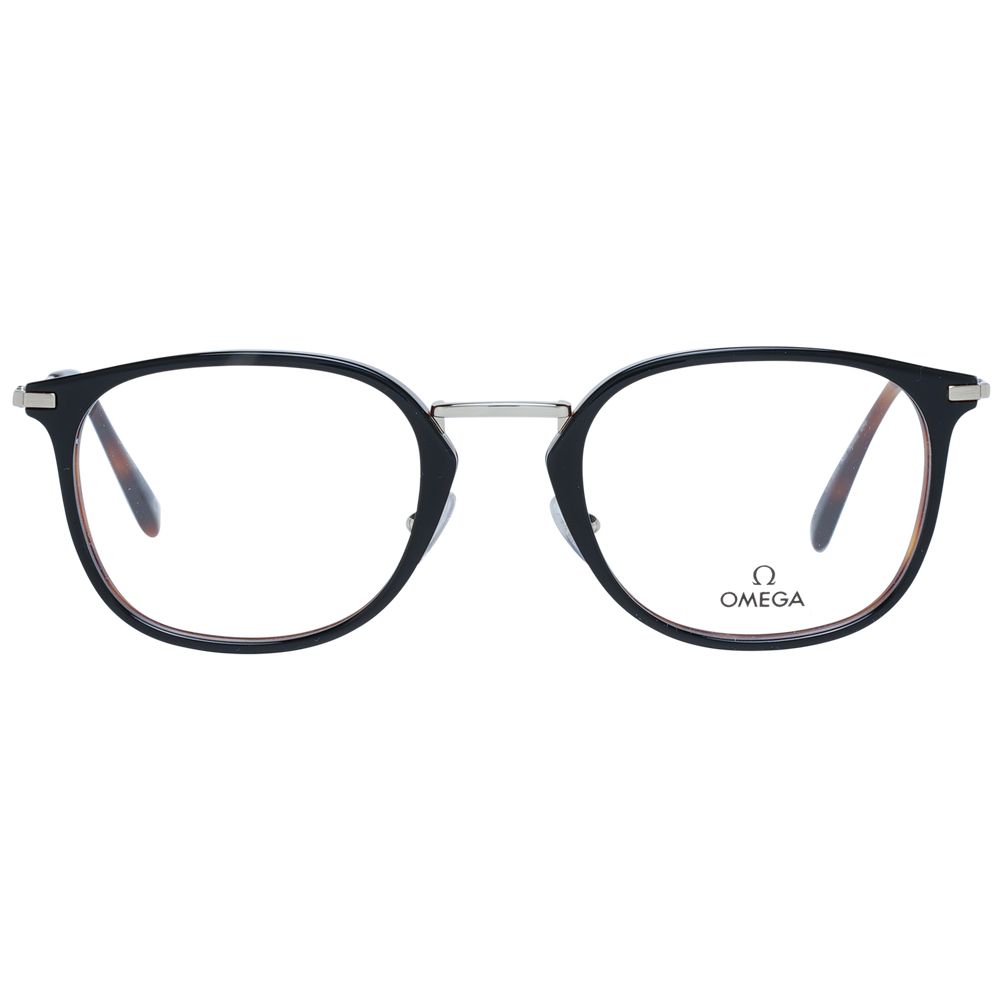 Omega Men's Optical Glasses – Black Round Frame, 52mm