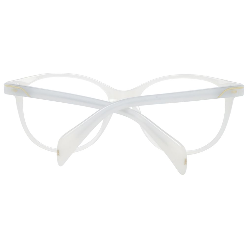 Maje Women’s Cream Optical Frames – Round Demo-Lens Style