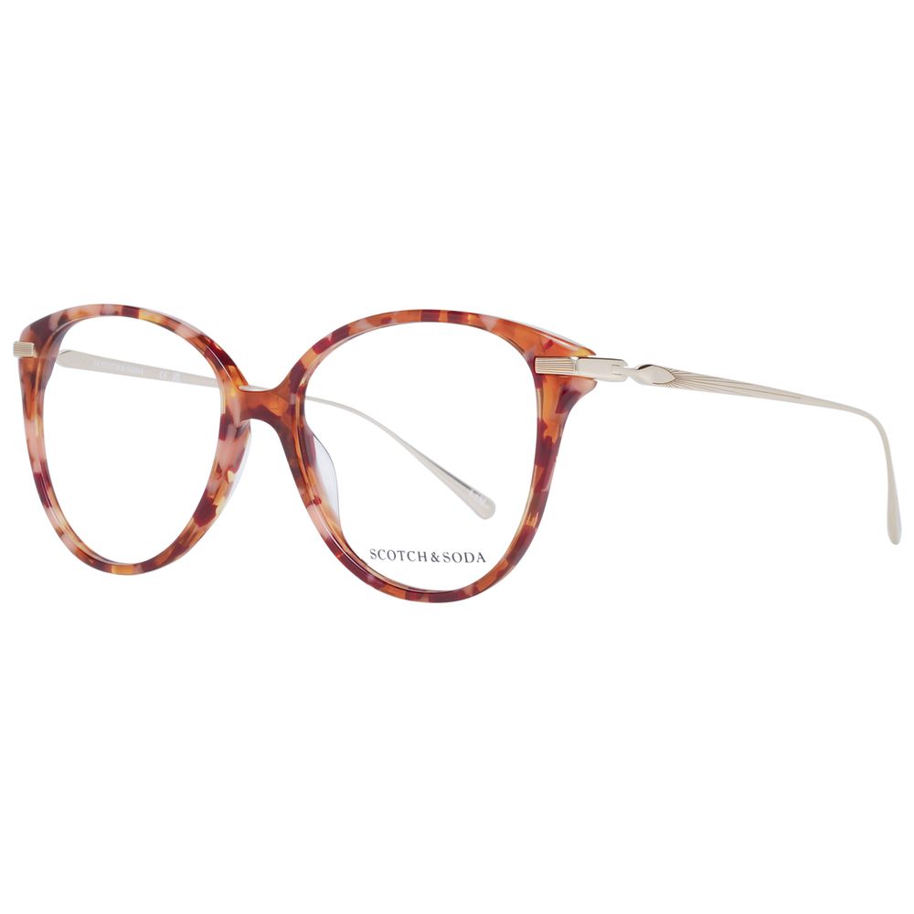 Scotch & Soda Women’s Optical Glasses – Orange Round Frame, 53mm
