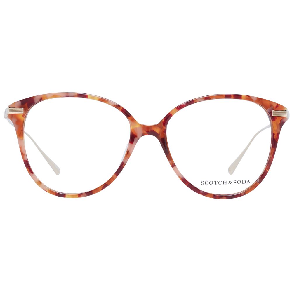 Scotch & Soda Women’s Optical Glasses – Orange Round Frame, 53mm