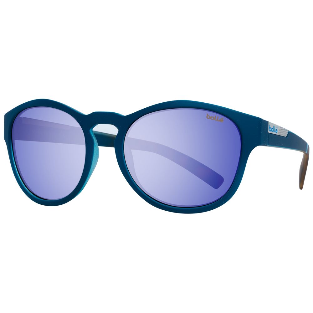 Bolle Blue Round Sunglasses with Brown Mirrored Lenses