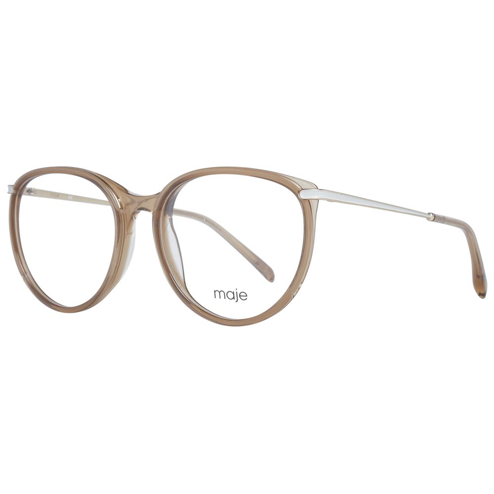 Maje Women’s Optical Frames – Beige Round Frame, 53mm