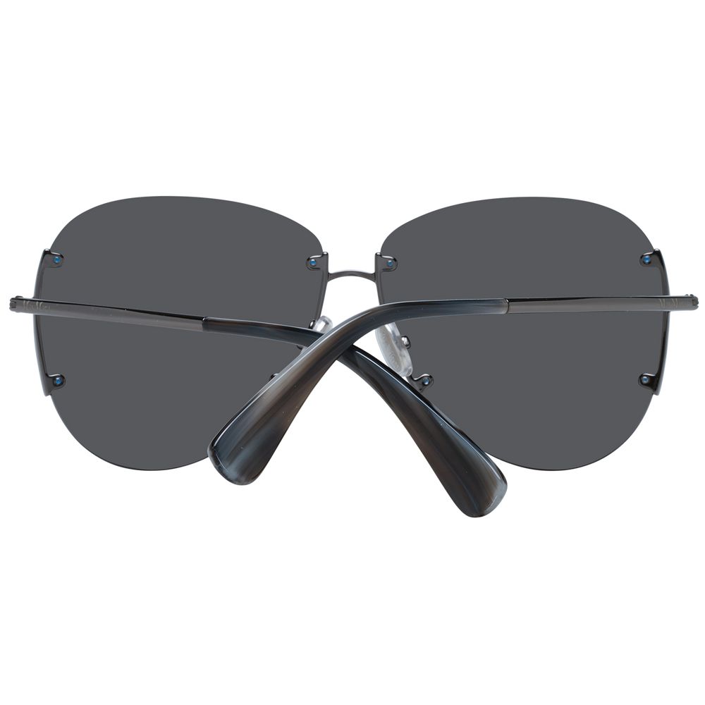 Max Mara Women’s Sunglasses – Gunmetal Aviator Frame with Grey Mirrored Lenses, 62mm