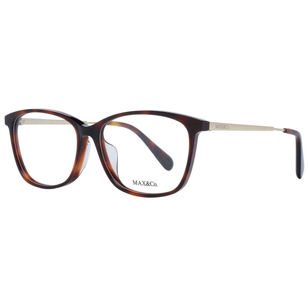 Max & Co Women's Optical Glasses – Brown Trapezium Frame, 54mm