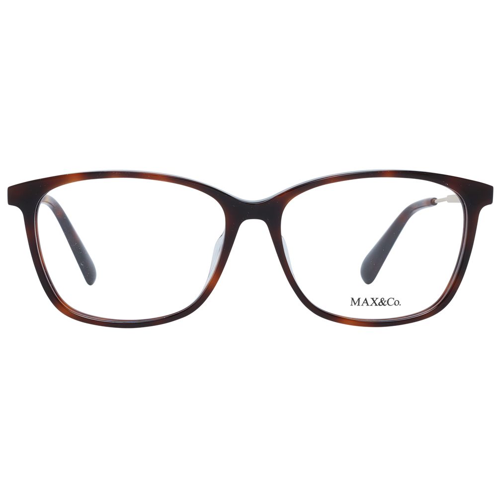 Max & Co Women's Optical Glasses – Brown Trapezium Frame, 54mm