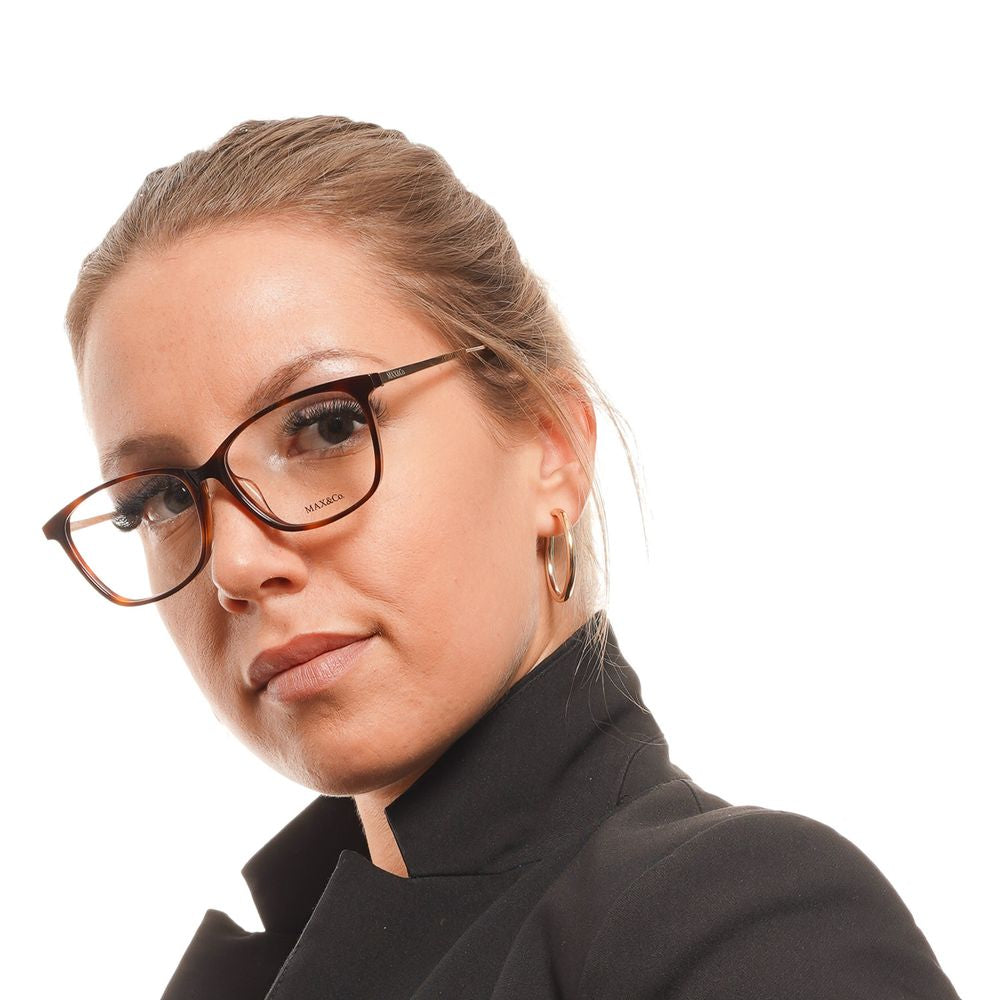 Max & Co Women's Optical Glasses – Brown Trapezium Frame, 54mm