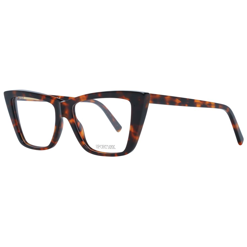 Sportmax Women’s Optical Glasses – Brown Butterfly Frame, 55mm