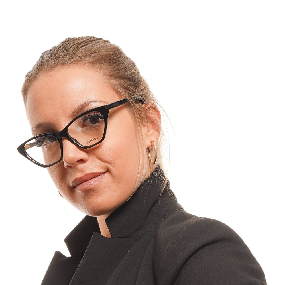 Sportmax Women’s Optical Glasses – Black Butterfly Frame, 54mm