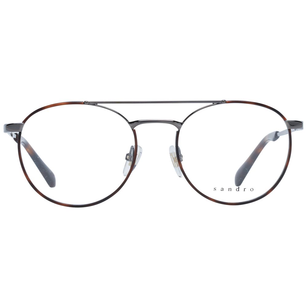 Sandro Gray Men’s Optical Frames – Gunmetal Round Design, 54mm