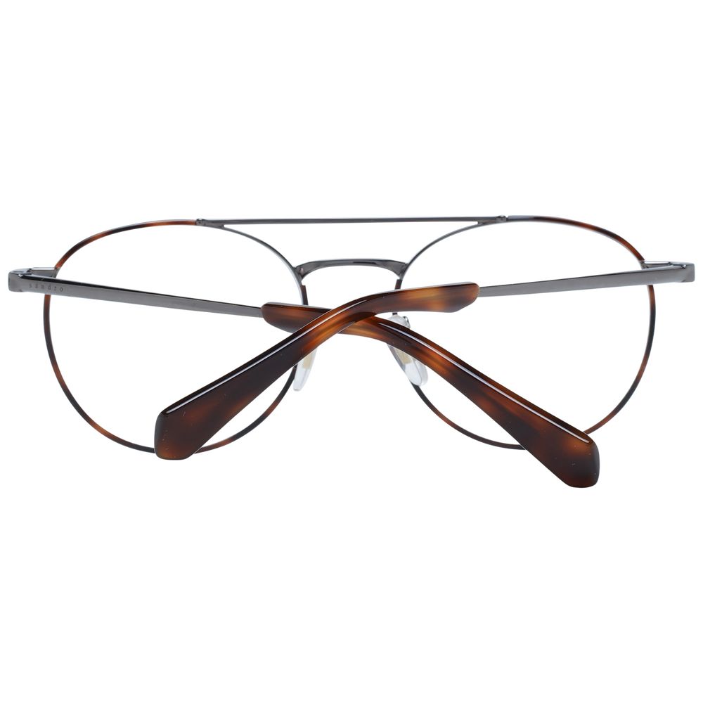 Sandro Gray Men’s Optical Frames – Gunmetal Round Design, 54mm