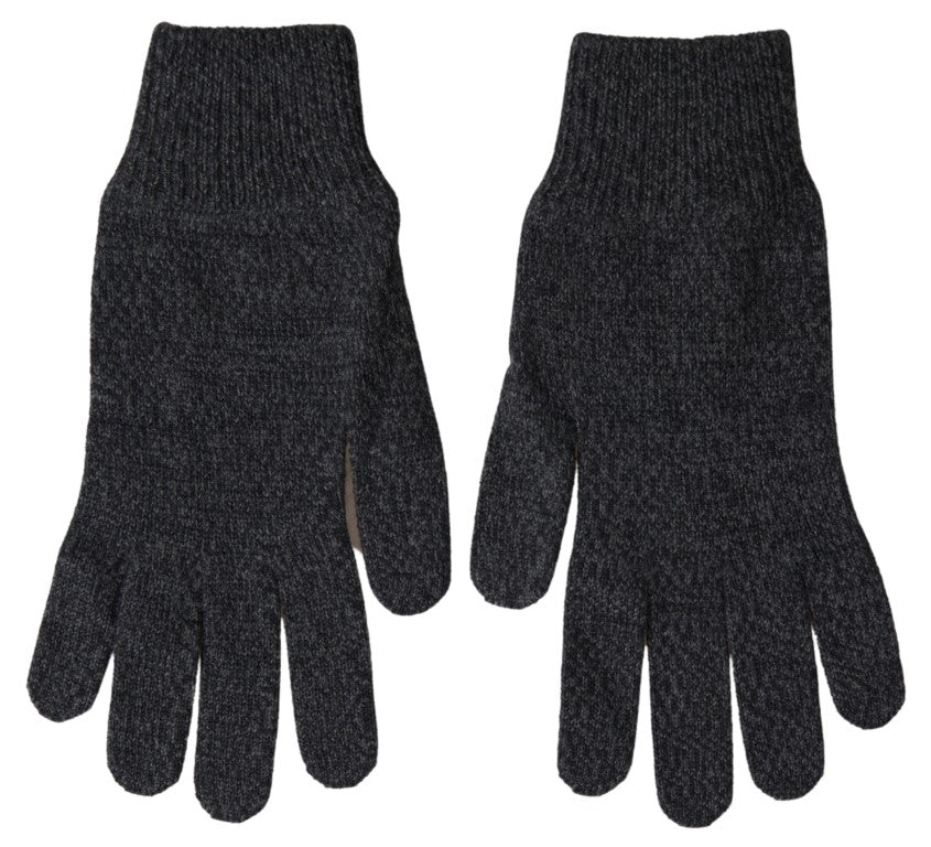 - Elegant Virgin Wool Winter Gloves in Gray