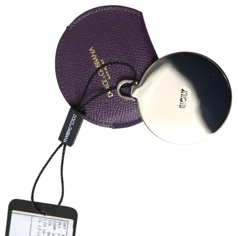 - Elegant Purple Leather Mirror Holder
