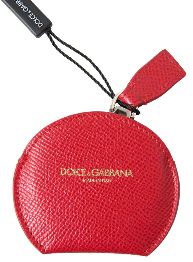 - Elegant Red Leather Mirror Holder
