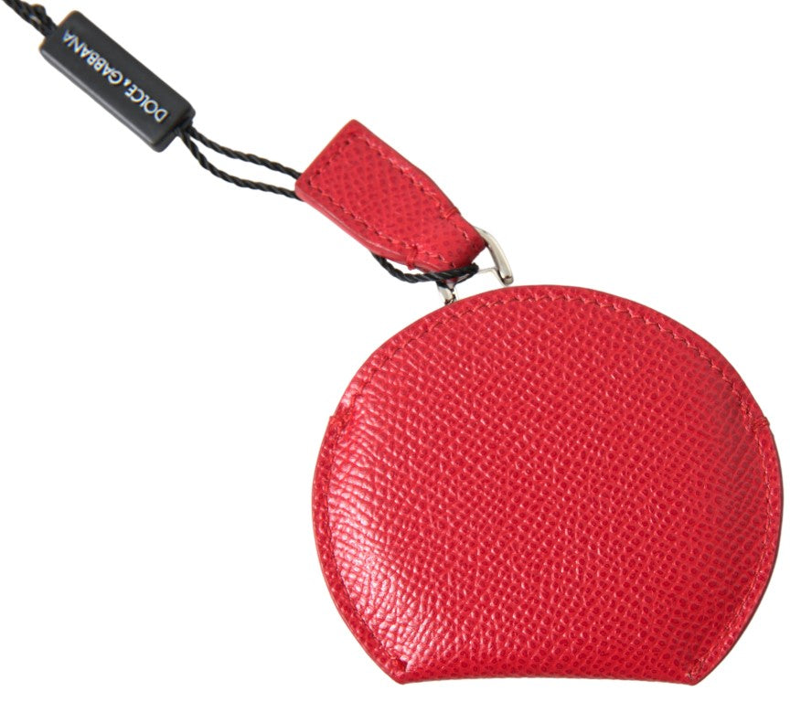 - Elegant Red Leather Mirror Holder