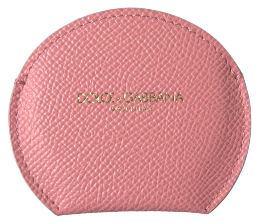 - Chic Pink Leather Hand Mirror Holder