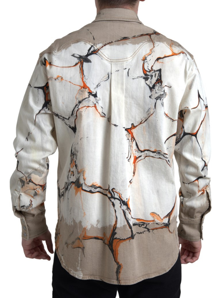 - Multicolor Cotton Stretch Denim Shirt