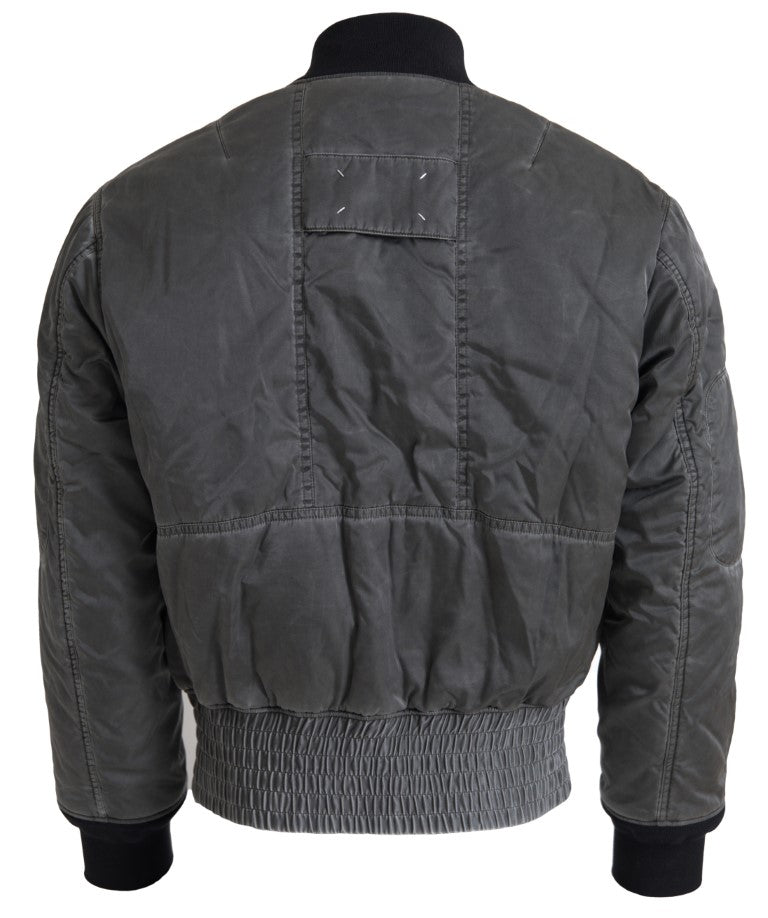 MM6 Maison Margiela Elegant Gray Bomber Jacket