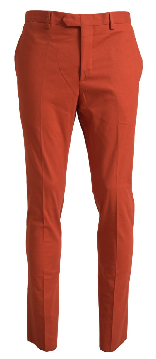 - Elegant Orange Pure Cotton Pants