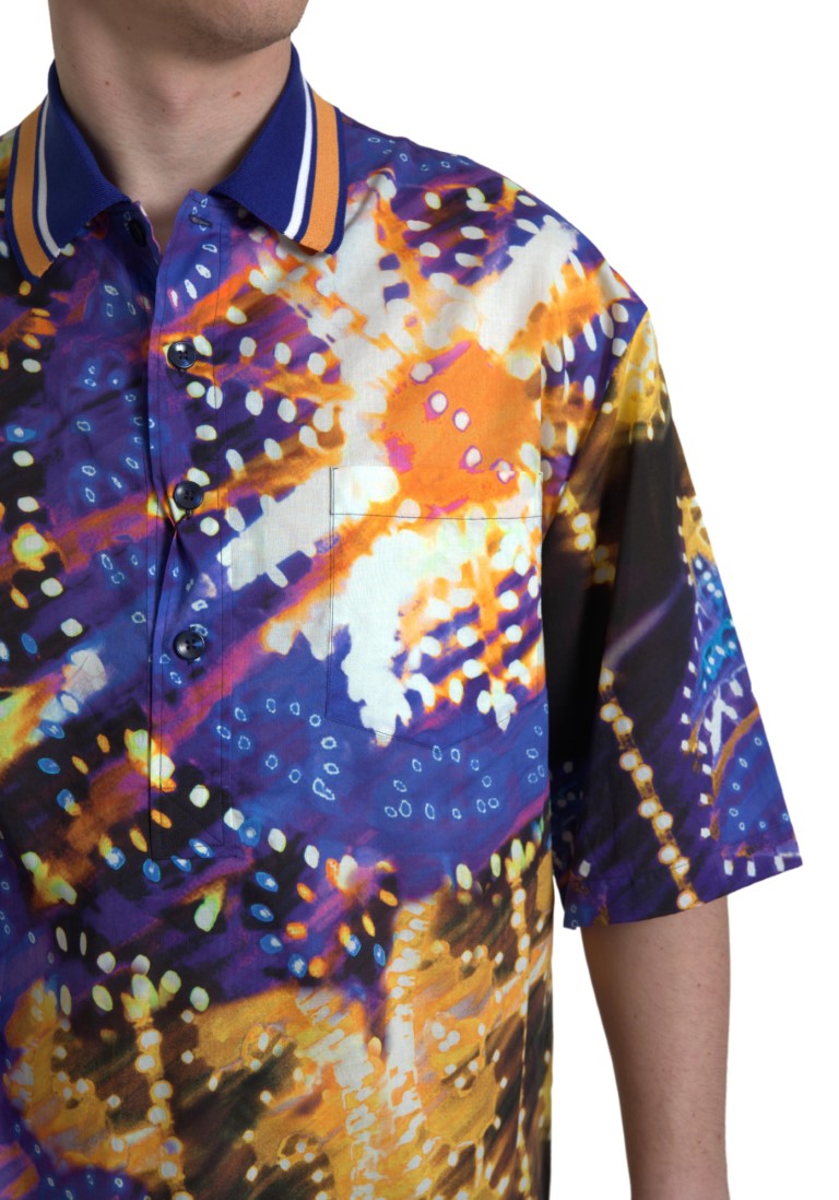 - Multicolor Cotton Polo Shirt with Logo Detail