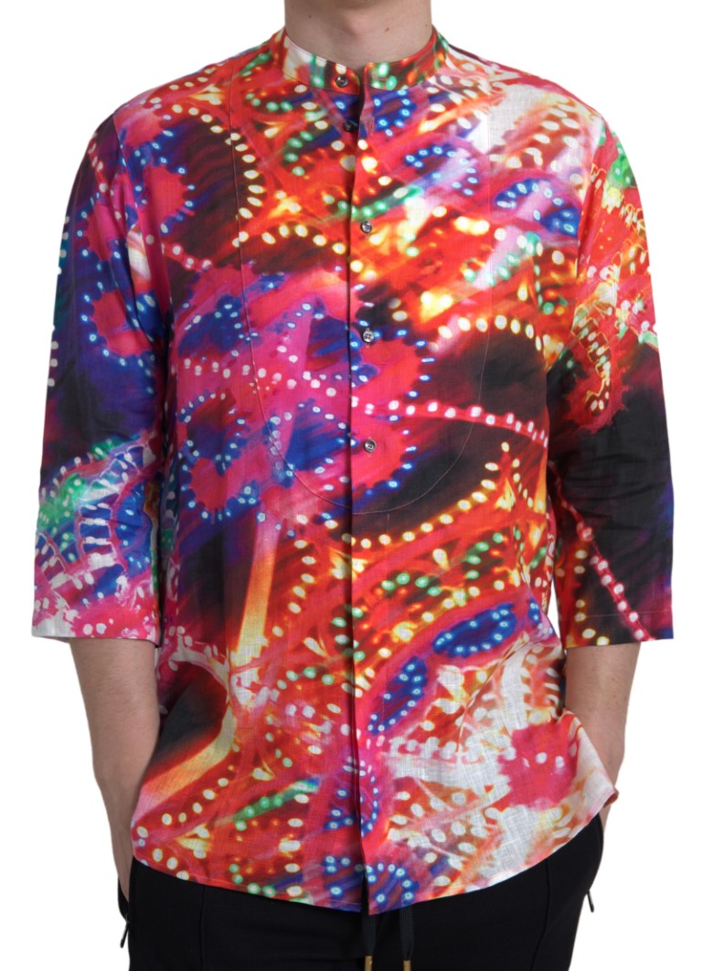 - Stunning Multicolor Linen Casual Shirt