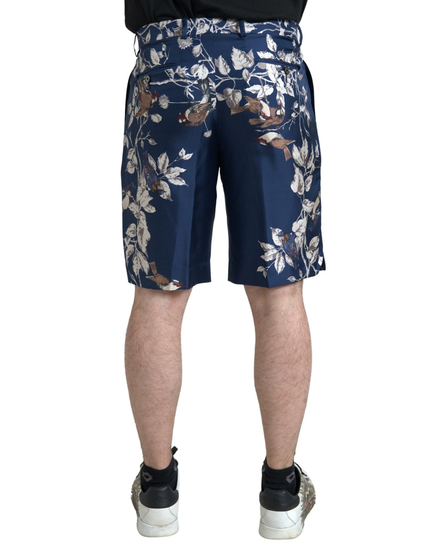 - Silken Floral Bermuda Shorts in Blue