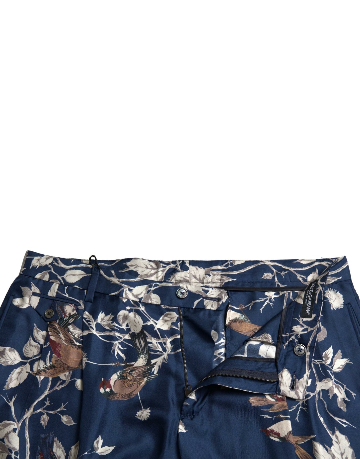 - Silken Floral Bermuda Shorts in Blue