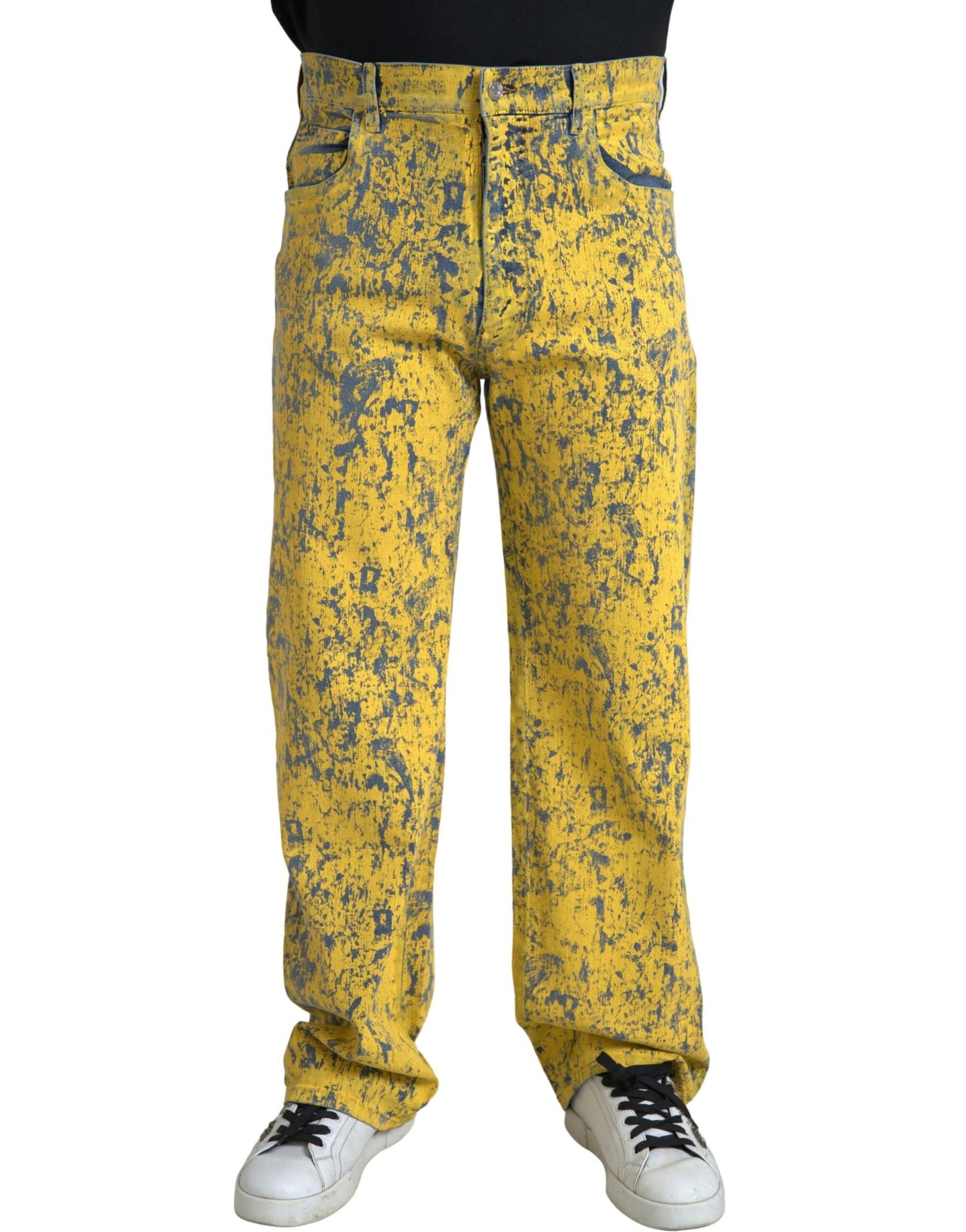 - Italian Designer Straight Denim Jeans