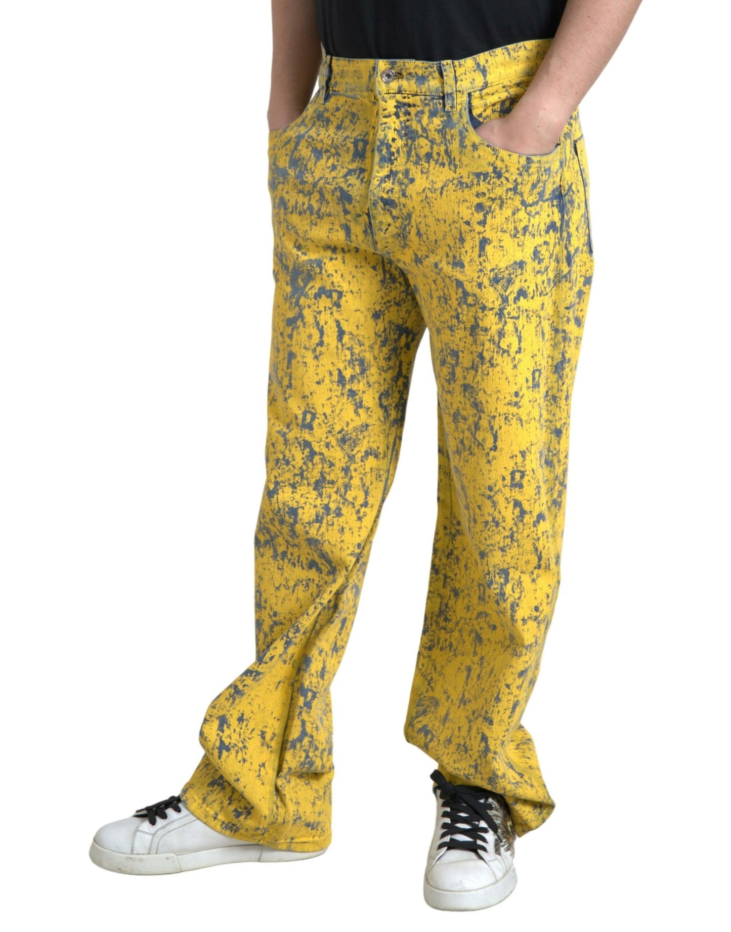 - Italian Designer Straight Denim Jeans