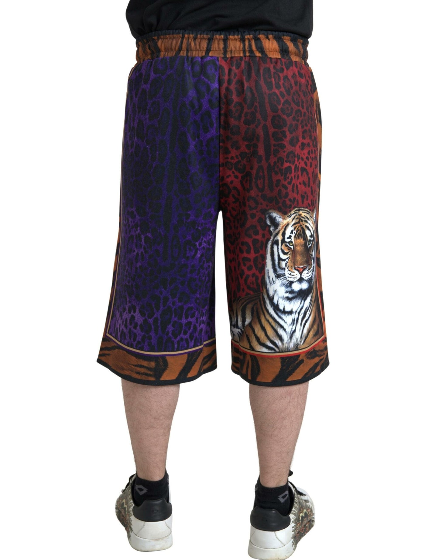- Multicolor Bermuda Shorts with Exotic Print