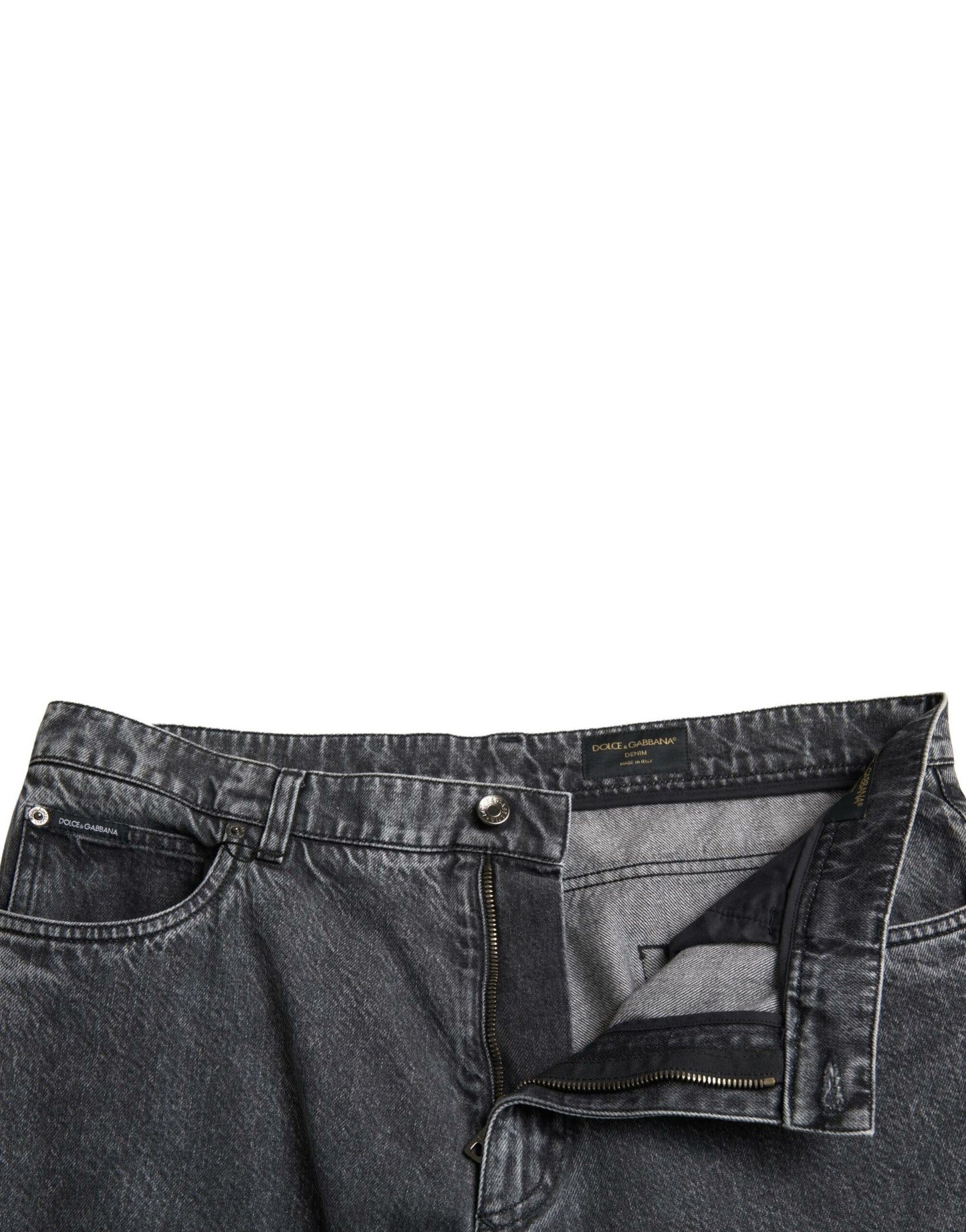 - Elegant Dark Grey Straight Denim Jeans