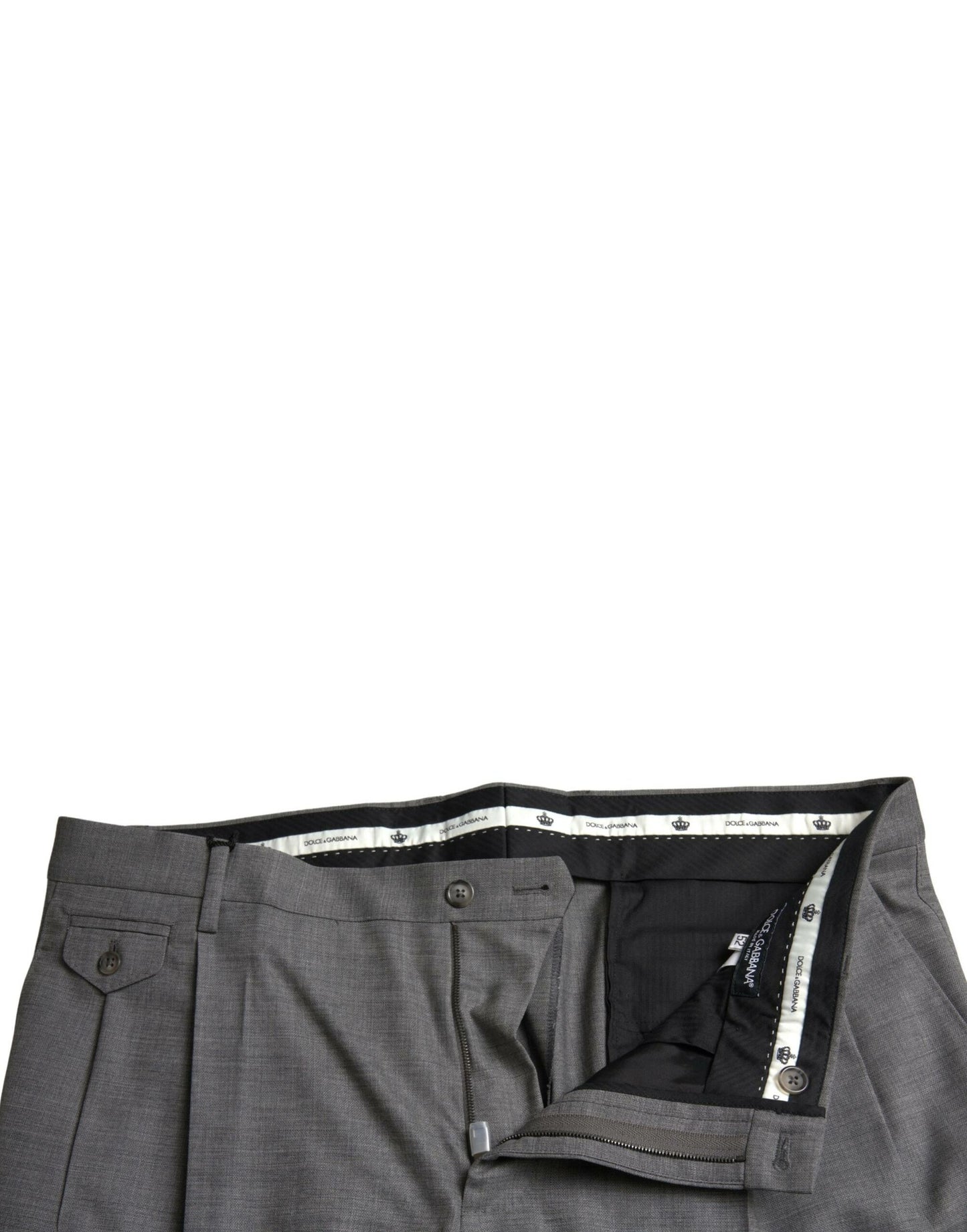 - Elegant Skinny Wool Dress Pants in Grey