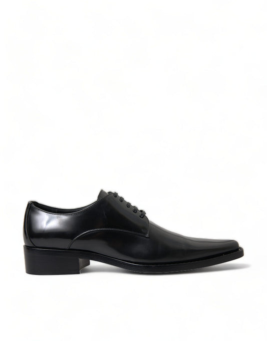 - Elegant Black Leather Formal Flats