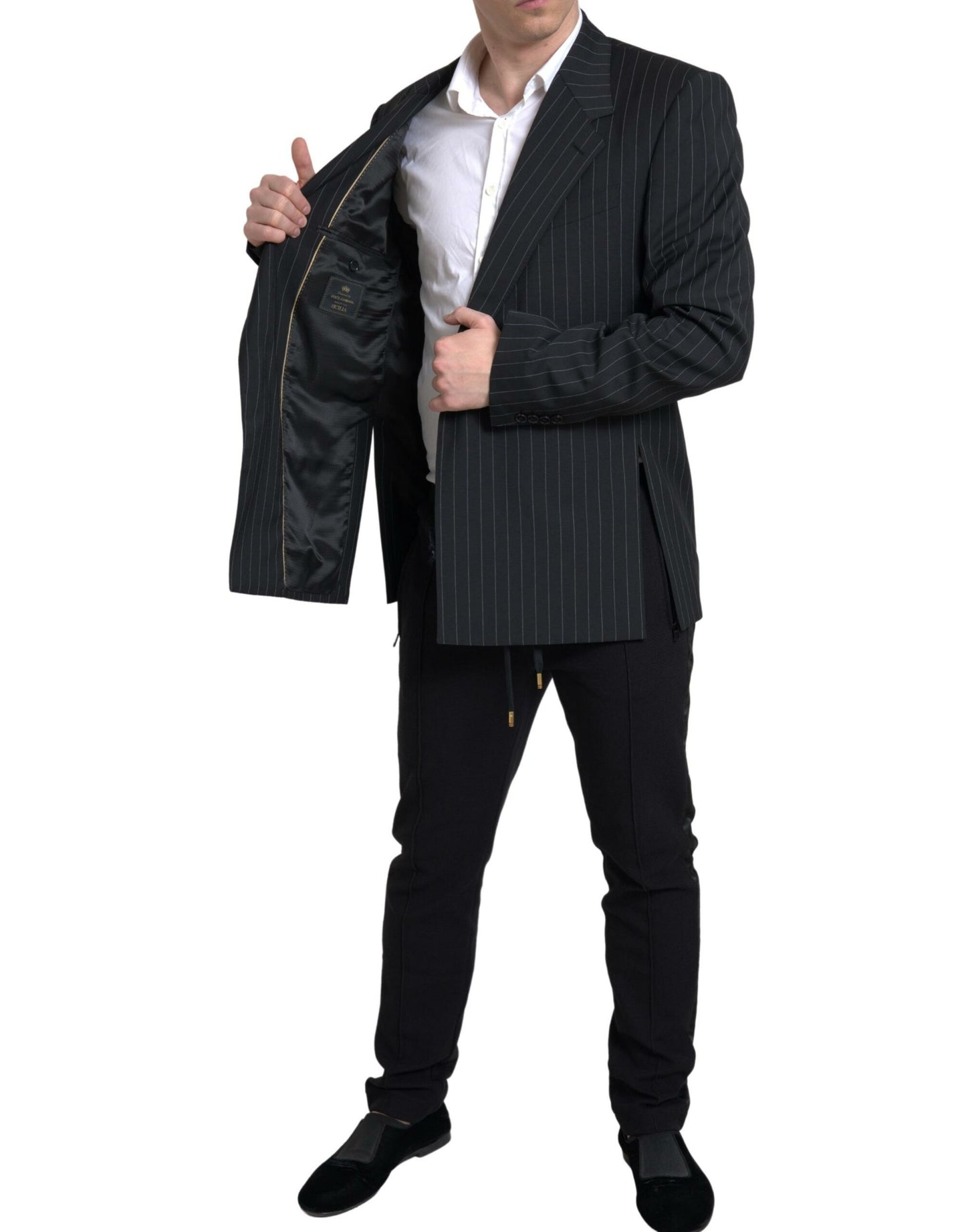 - Sicilian Elegance Slim Fit Blazer