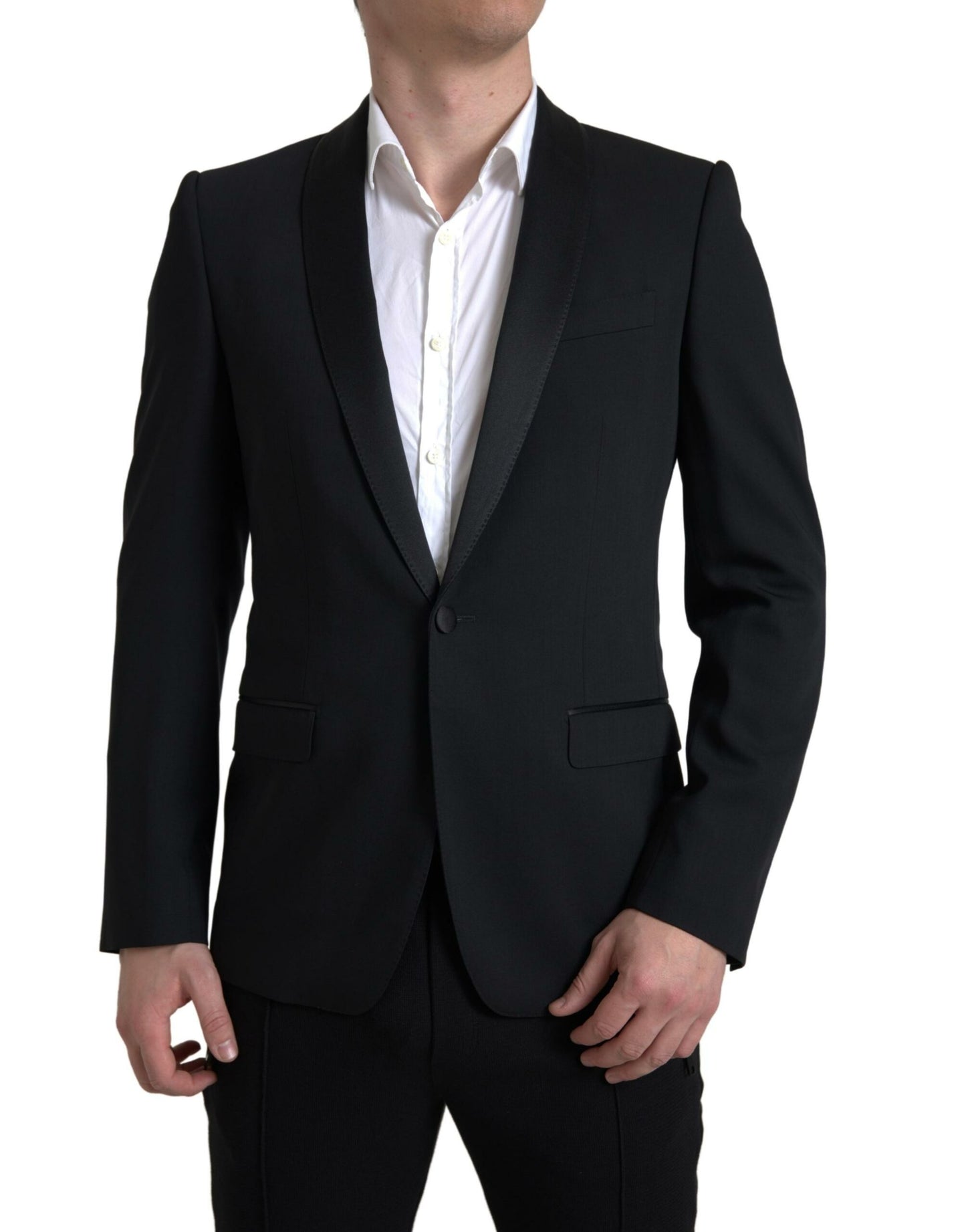 - Chic Slim Fit Virgin Wool Blazer