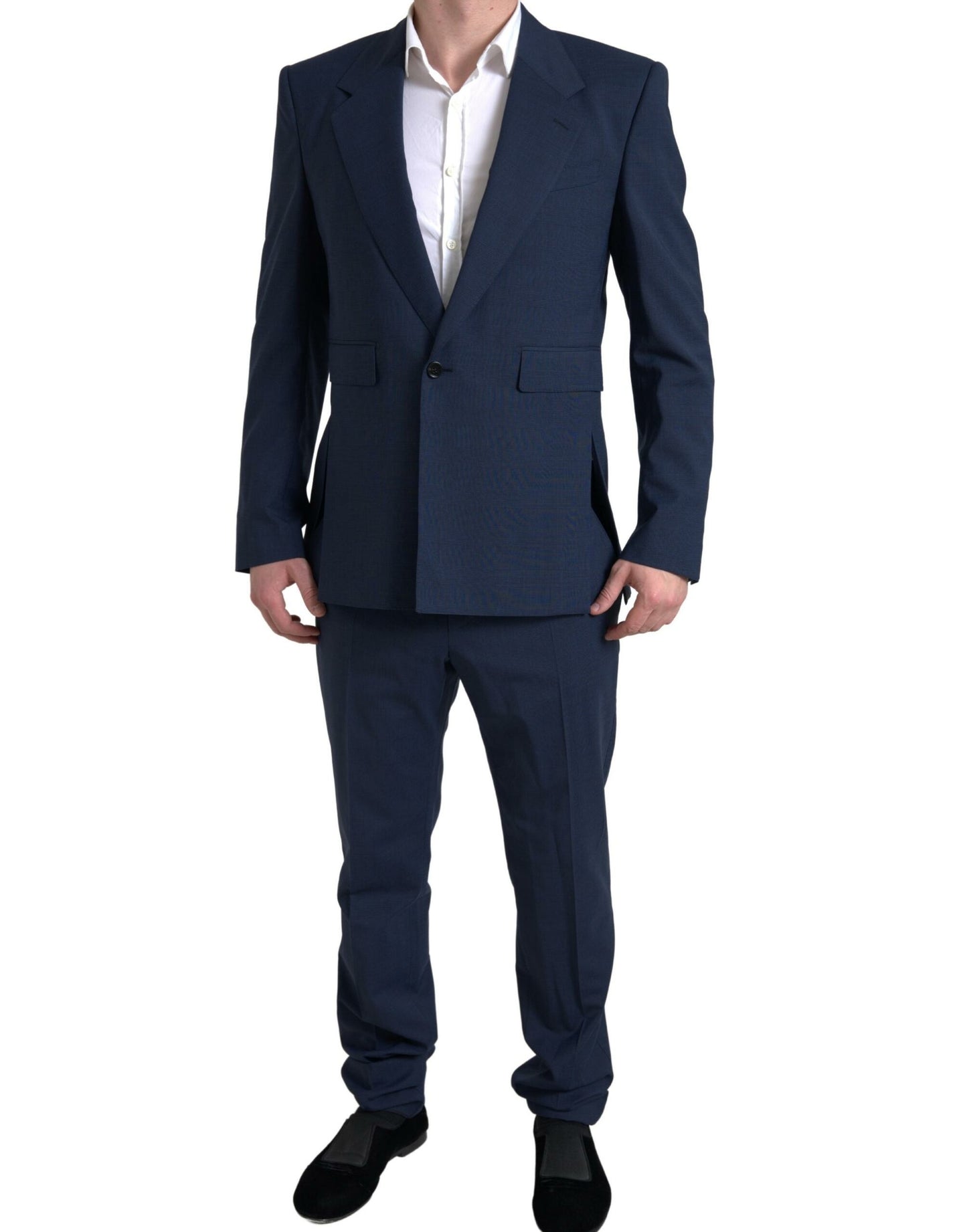 - Elegant Slim Fit Blue Two-Piece Suit