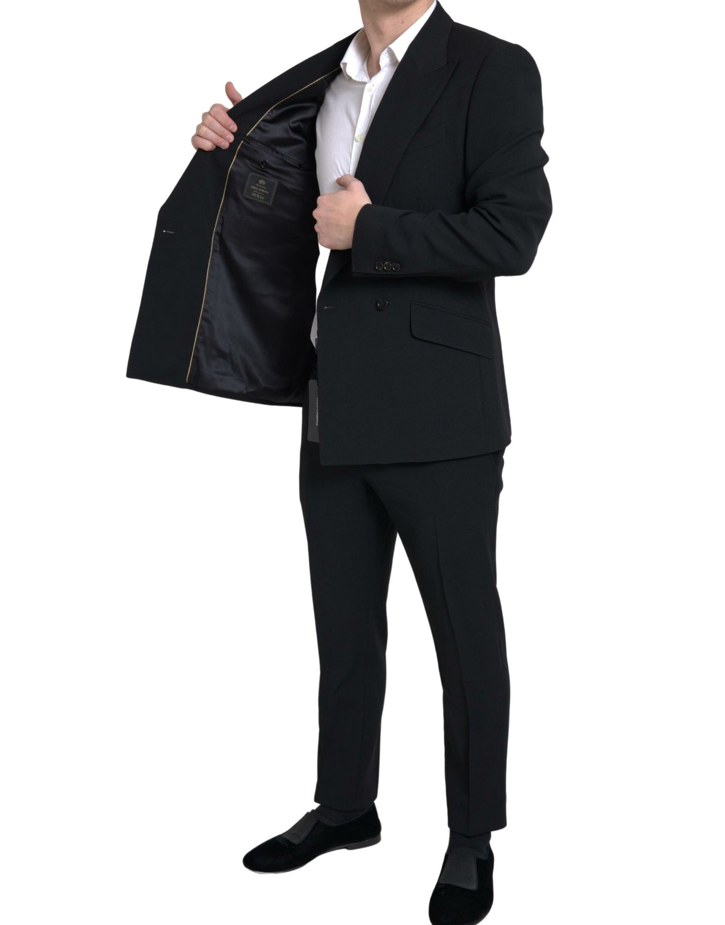 - Elegant Slim Fit Double Breasted Suit