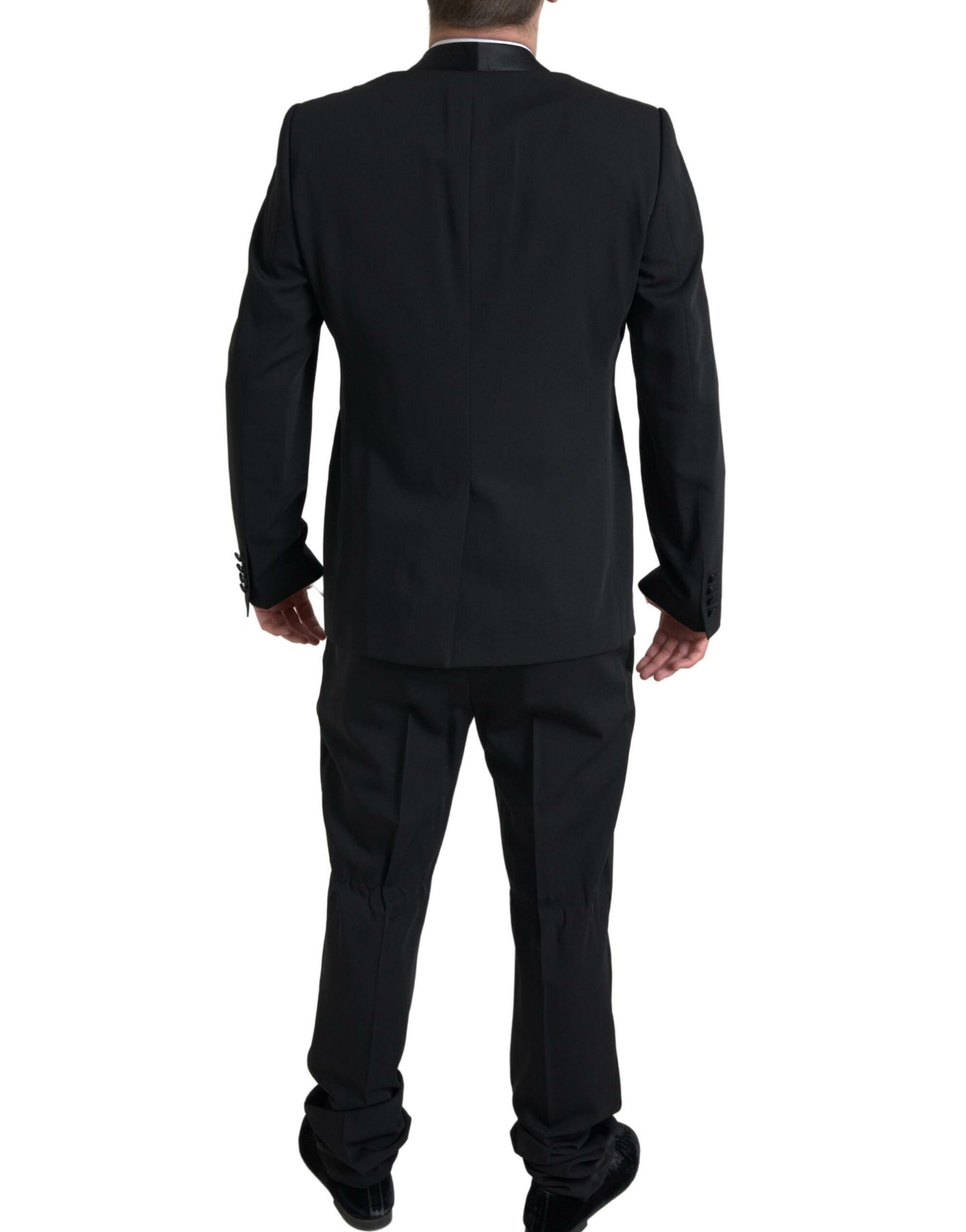 - Elegant Black Slim Fit Two-Piece Suit
