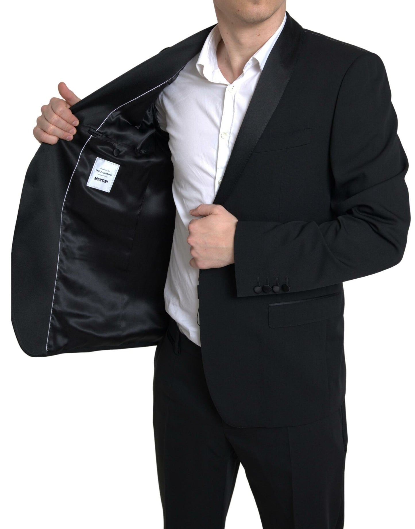 - Elegant Black Slim Fit Two-Piece Suit
