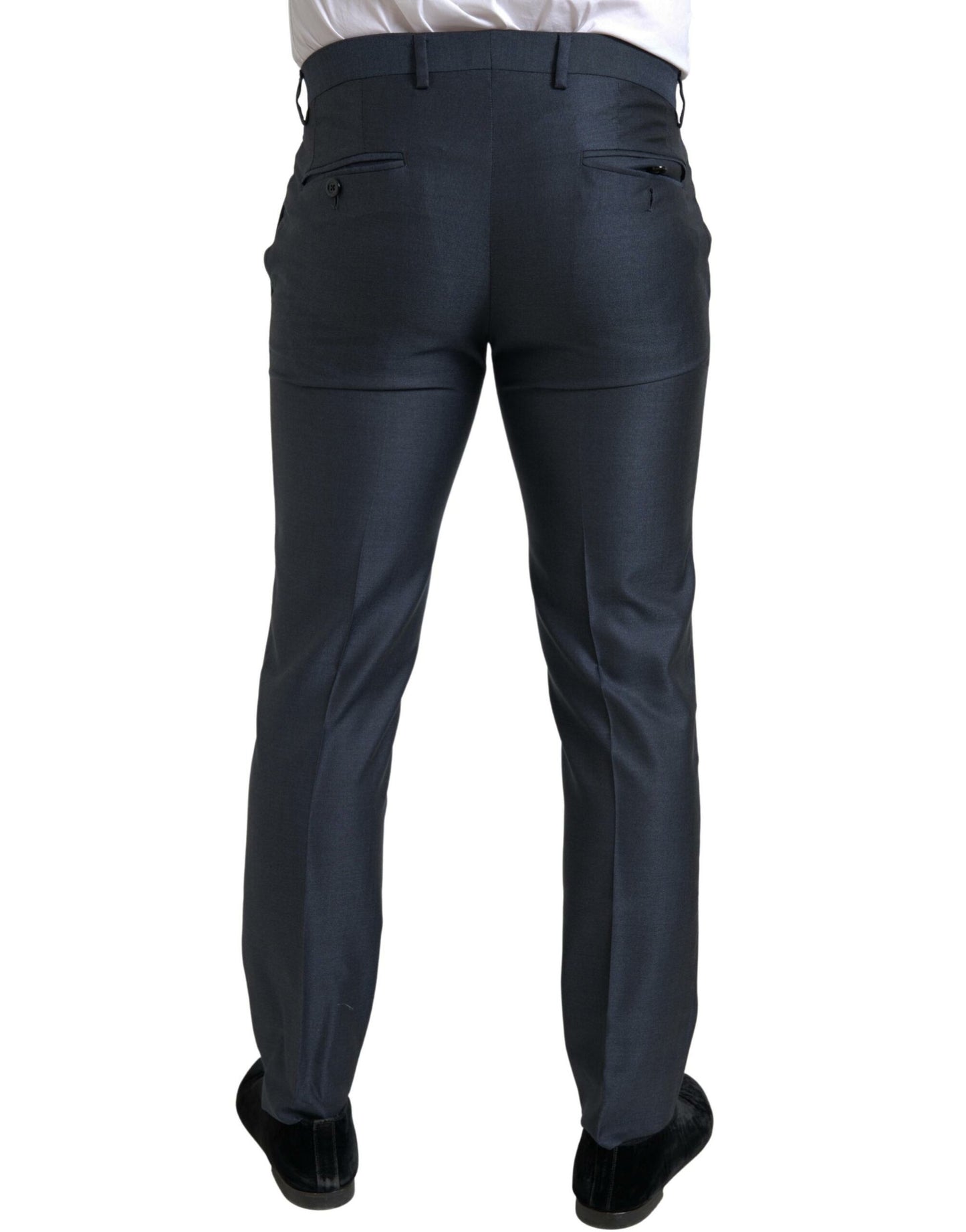 - Elegant Blue Silk Blend Martini Suit