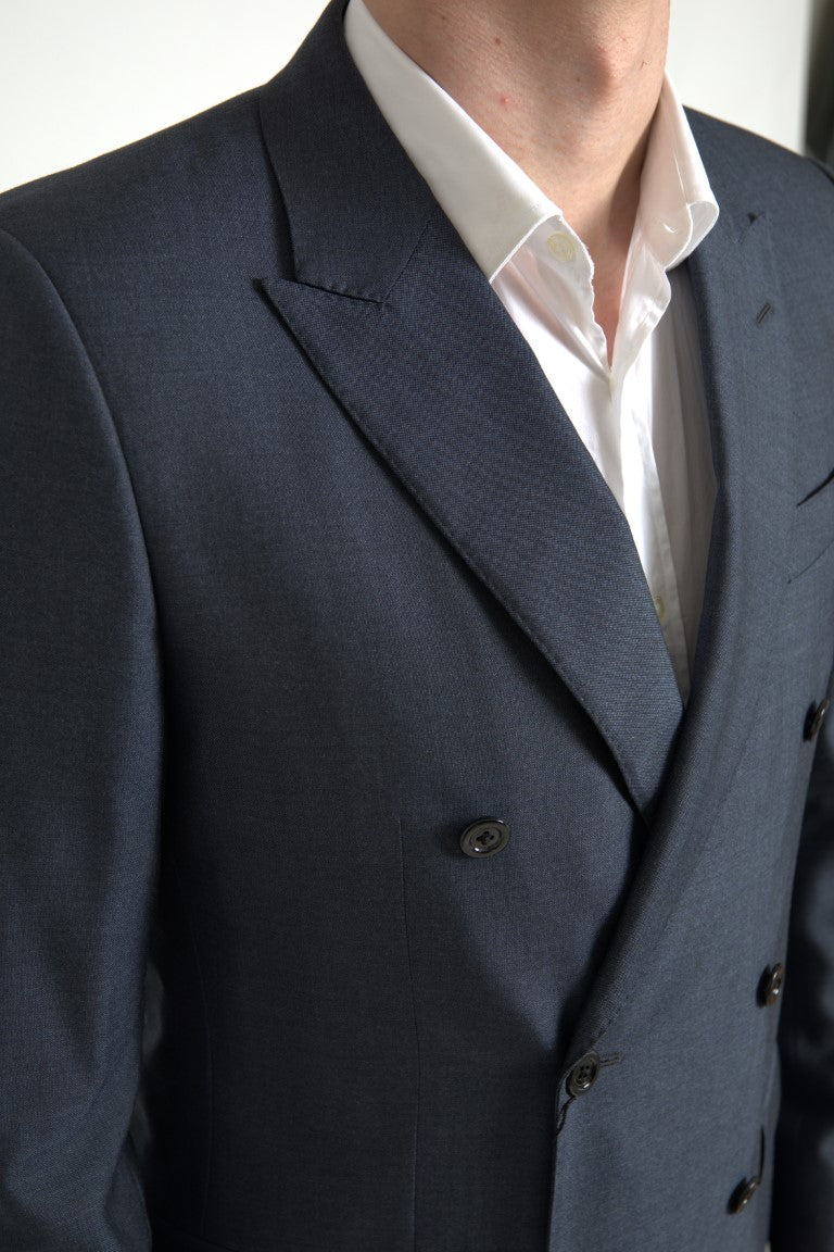 - Elegant Blue Silk Blend Martini Suit