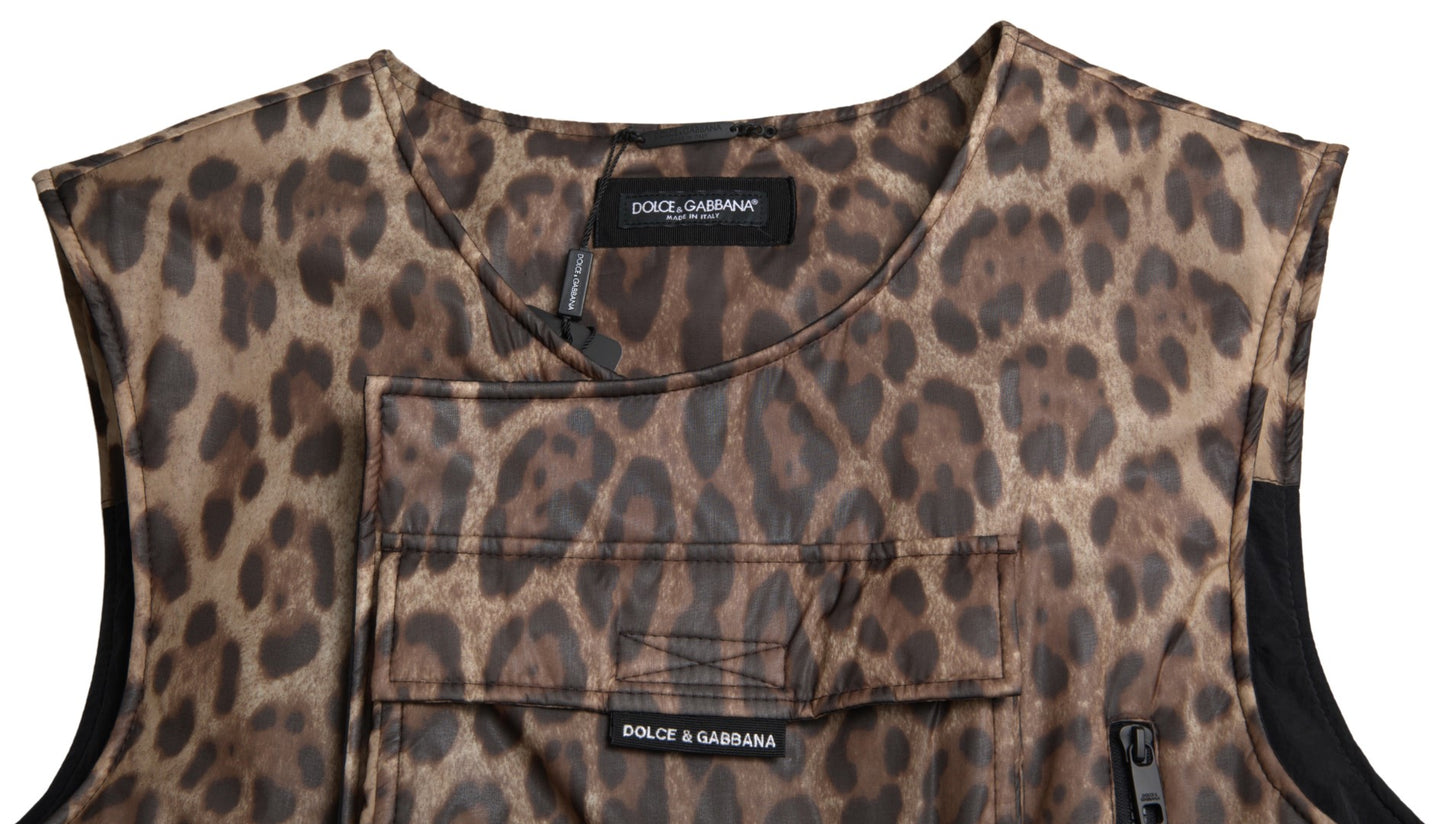 - Silk Leopard Vest Exclusive Sportswear