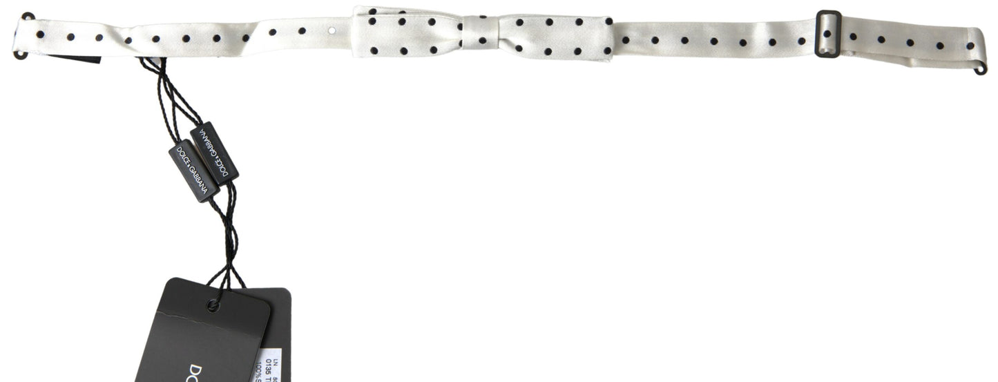 - Stylish Polka Dot Silk Bow Tie