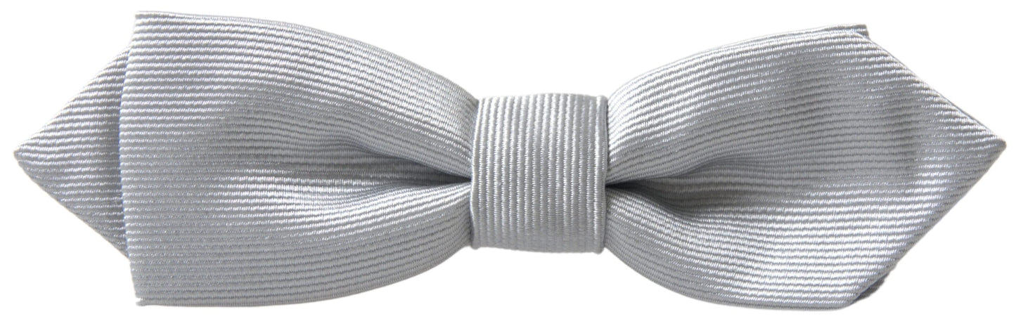 - Elegant Silk Bow Tie in Grey