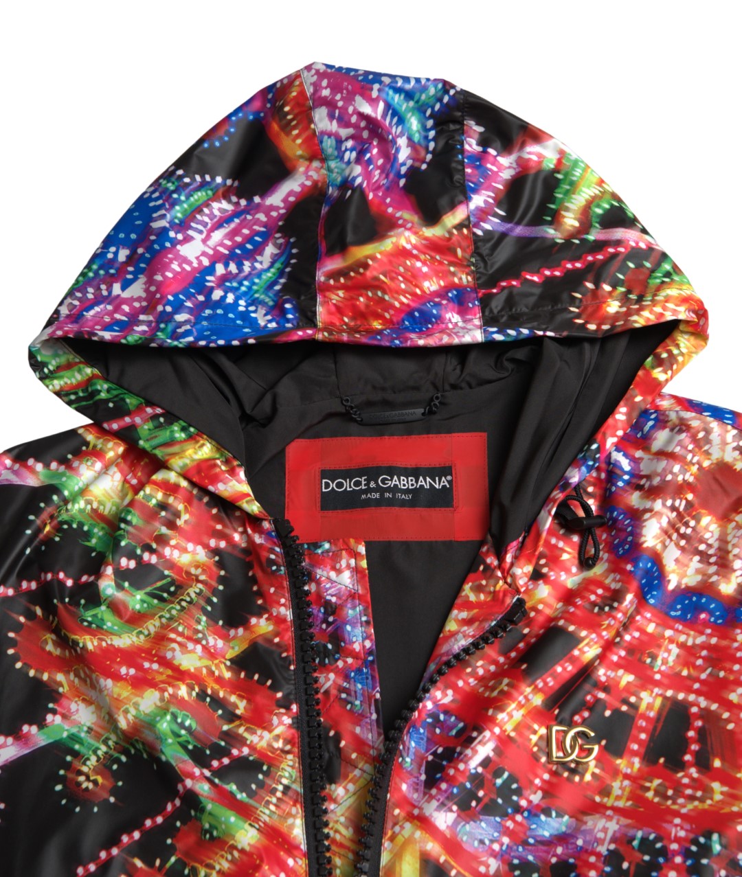 - Multicolor Full Zip Hooded Sweater