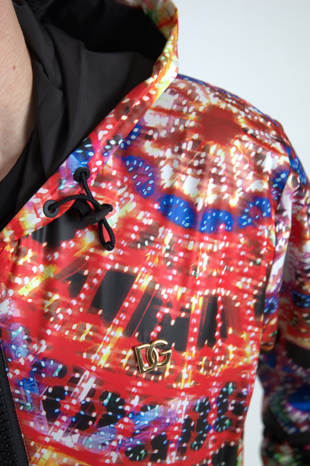 - Multicolor Full Zip Hooded Sweater