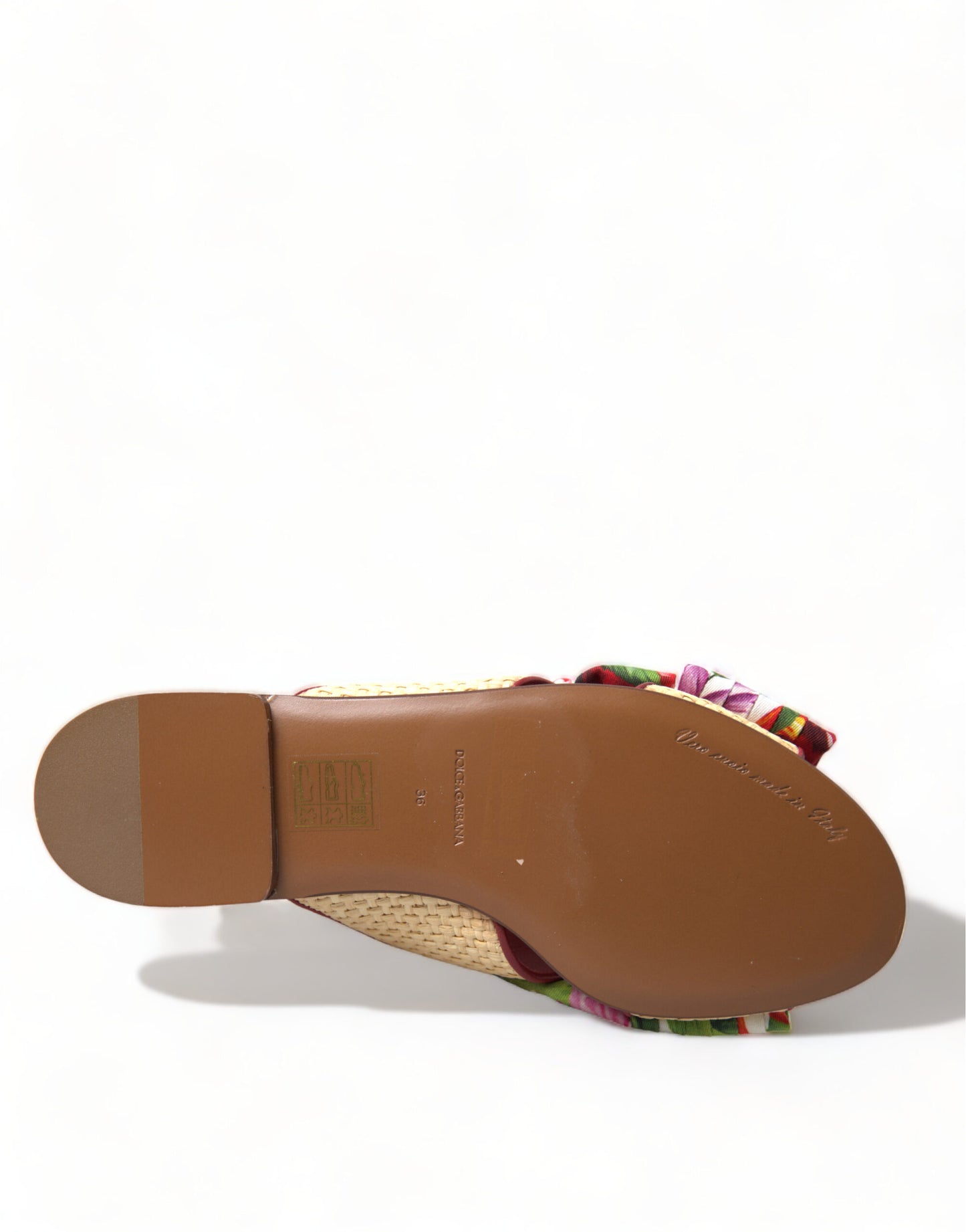 Dolce & Gabbana Exquisite Floral Print Flat Summer Sandals