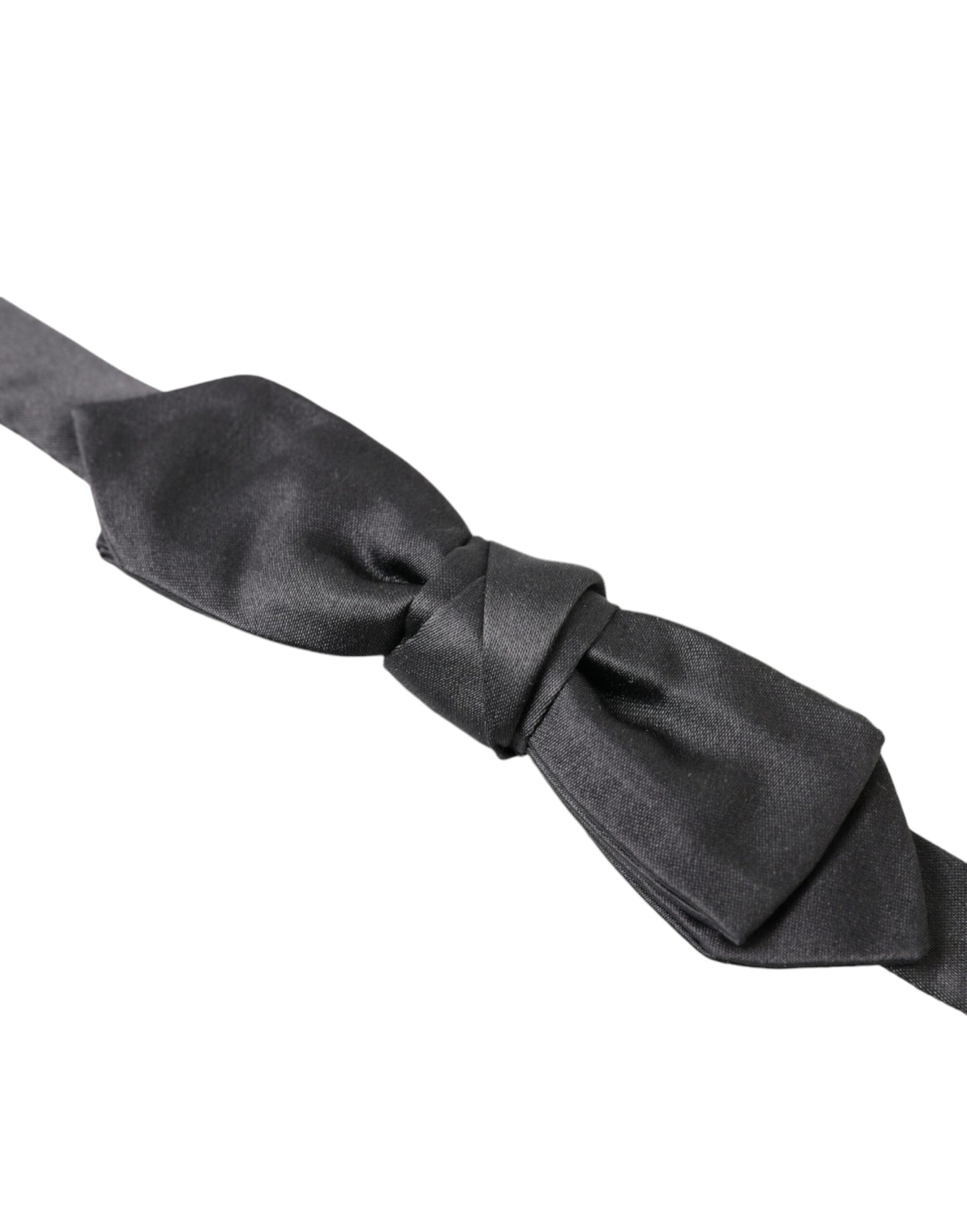 - Elegant Anthracite Silk Bow Tie