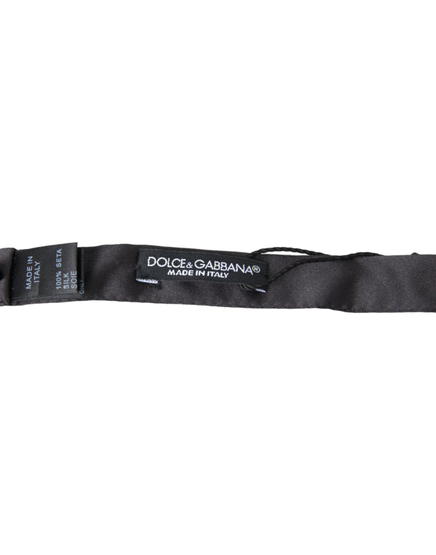 - Elegant Anthracite Silk Bow Tie