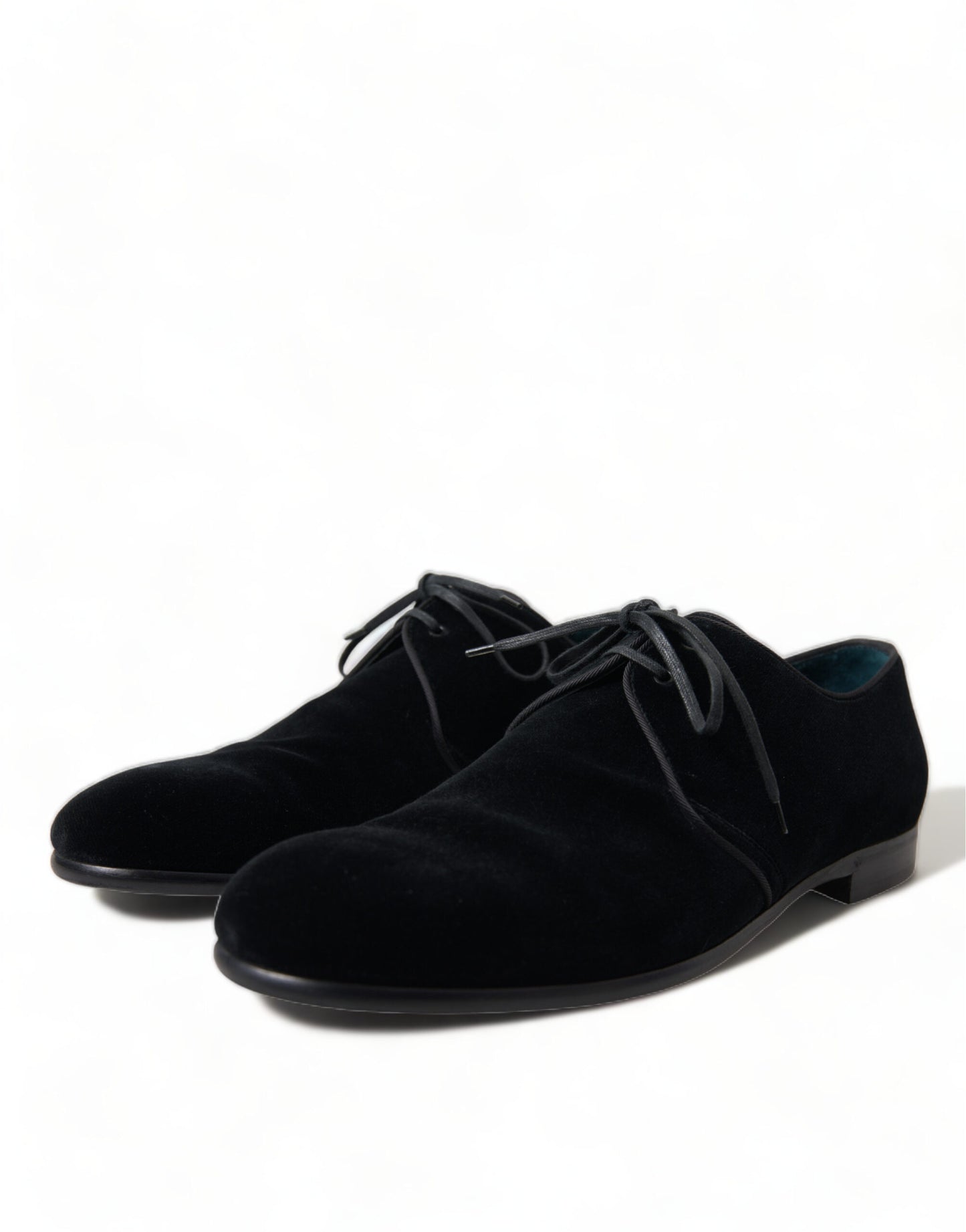 - Elegant Black Velvet Derby Dress Shoes
